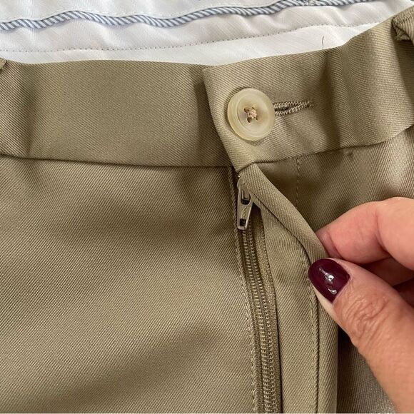 Haggar Mens Khaki Chino Pants Flat Front 34 x 32 - Picture 5 of 7